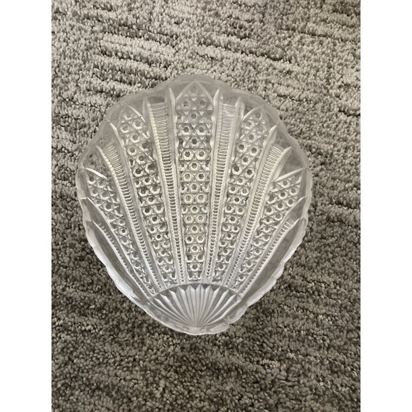 Other - Vintage Clear Glass Sea Shell Candy Trinket Dish
